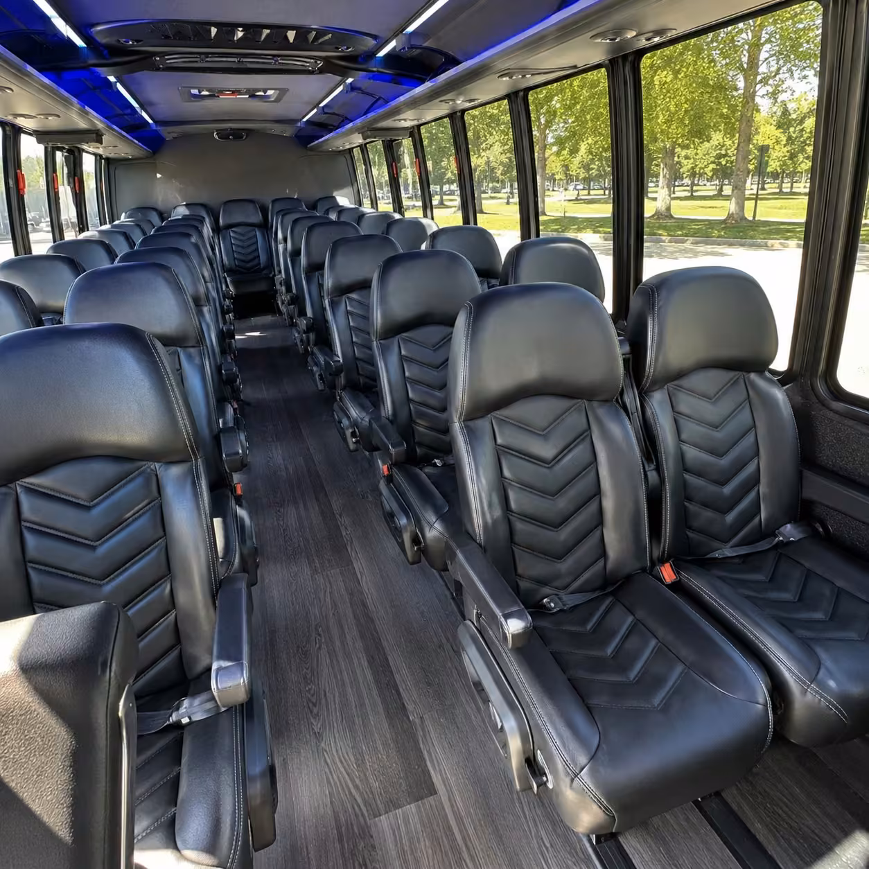 15 35 passenger minibus interior